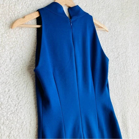elie tahari Women's navy sleeveless bodycon sheath mini dress, Sz 2 - Picture 13 of 16